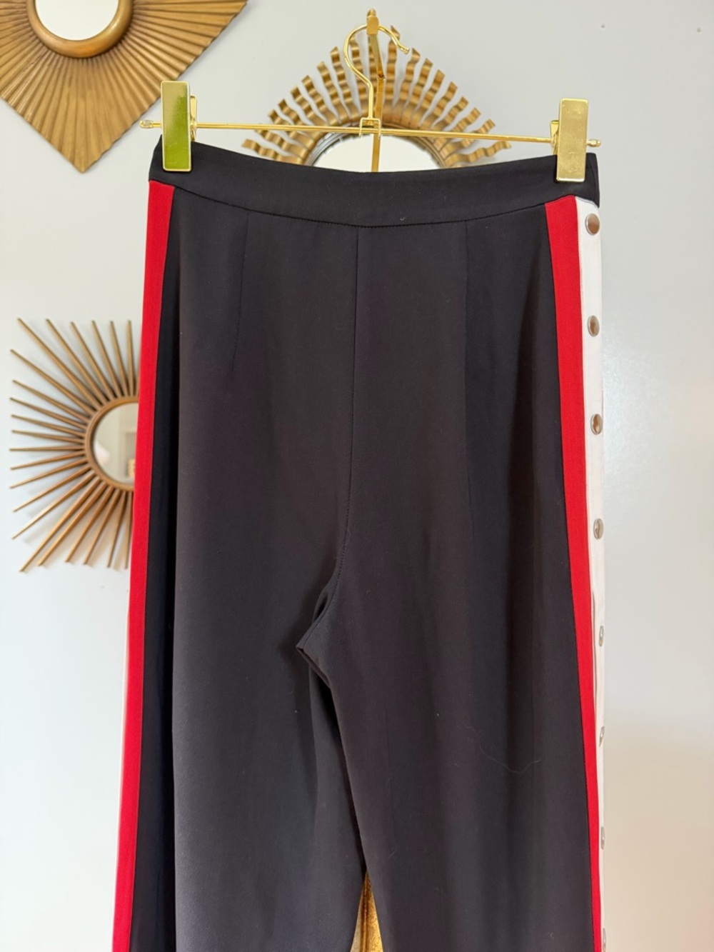 Bardot - Black Side Stripe Snap Pants - Picture 7 of 7